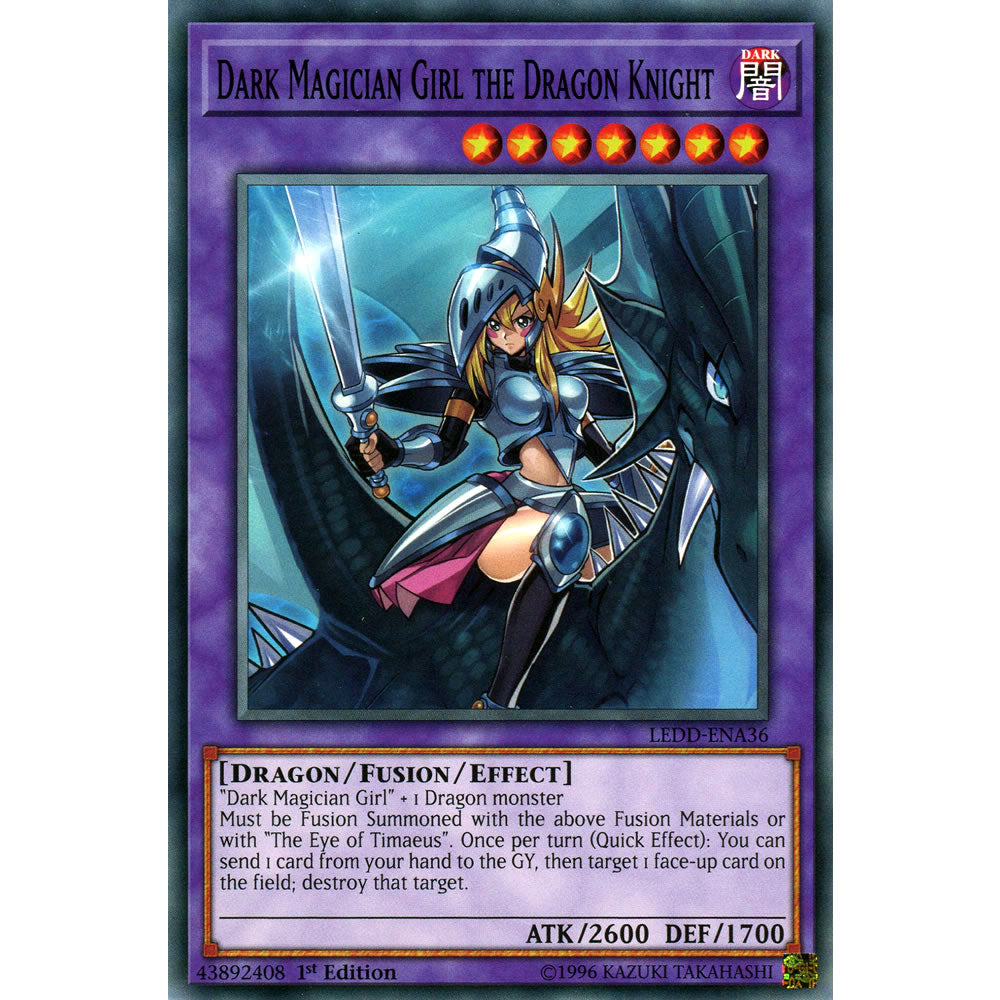 Dark Magician Girl the Dragon Knight LEDD-ENA36 Yu-Gi-Oh! Card from the Legendary Dragon Decks Set