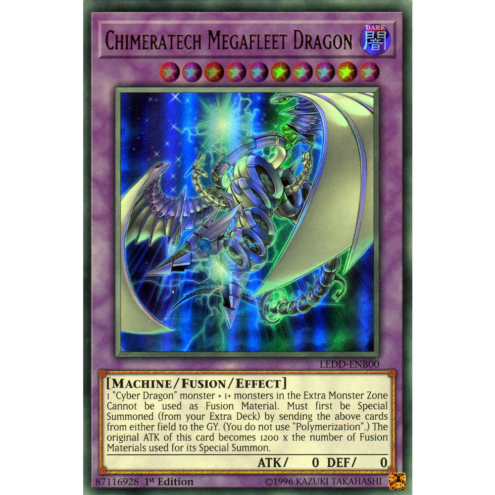 Chimeratech Megafleet Dragon LEDD-ENB00 Yu-Gi-Oh! Card from the Legendary Dragon Decks Set