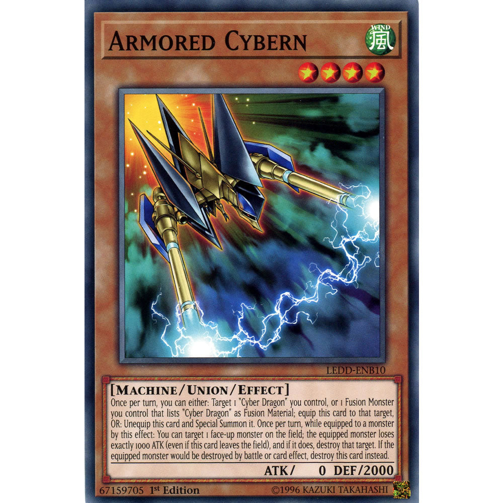 Armored Cybern LEDD-ENB10 Yu-Gi-Oh! Card from the Legendary Dragon Decks Set