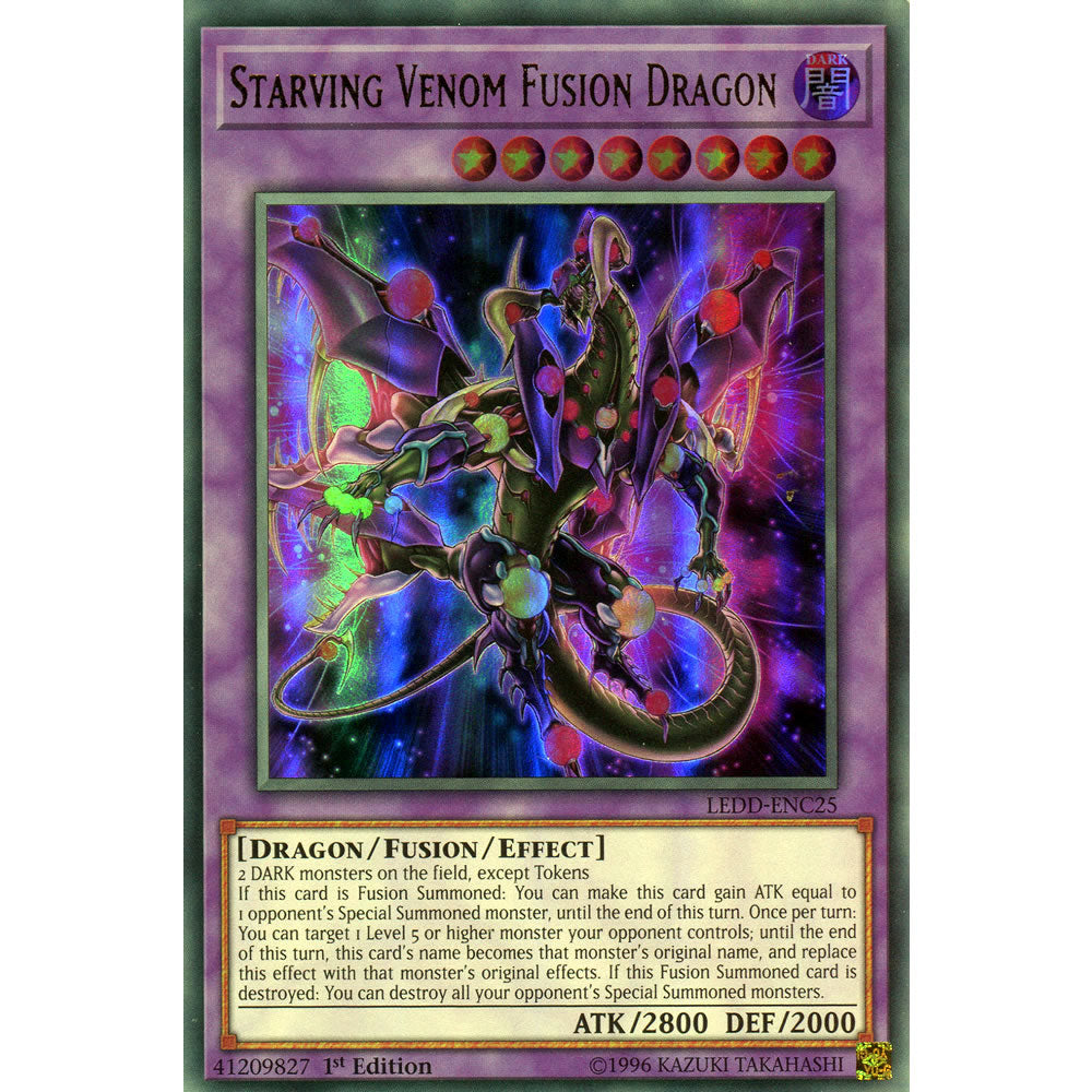 Starving Venom Fusion Dragon LEDD-ENC25 Yu-Gi-Oh! Card from the Legendary Dragon Decks Set