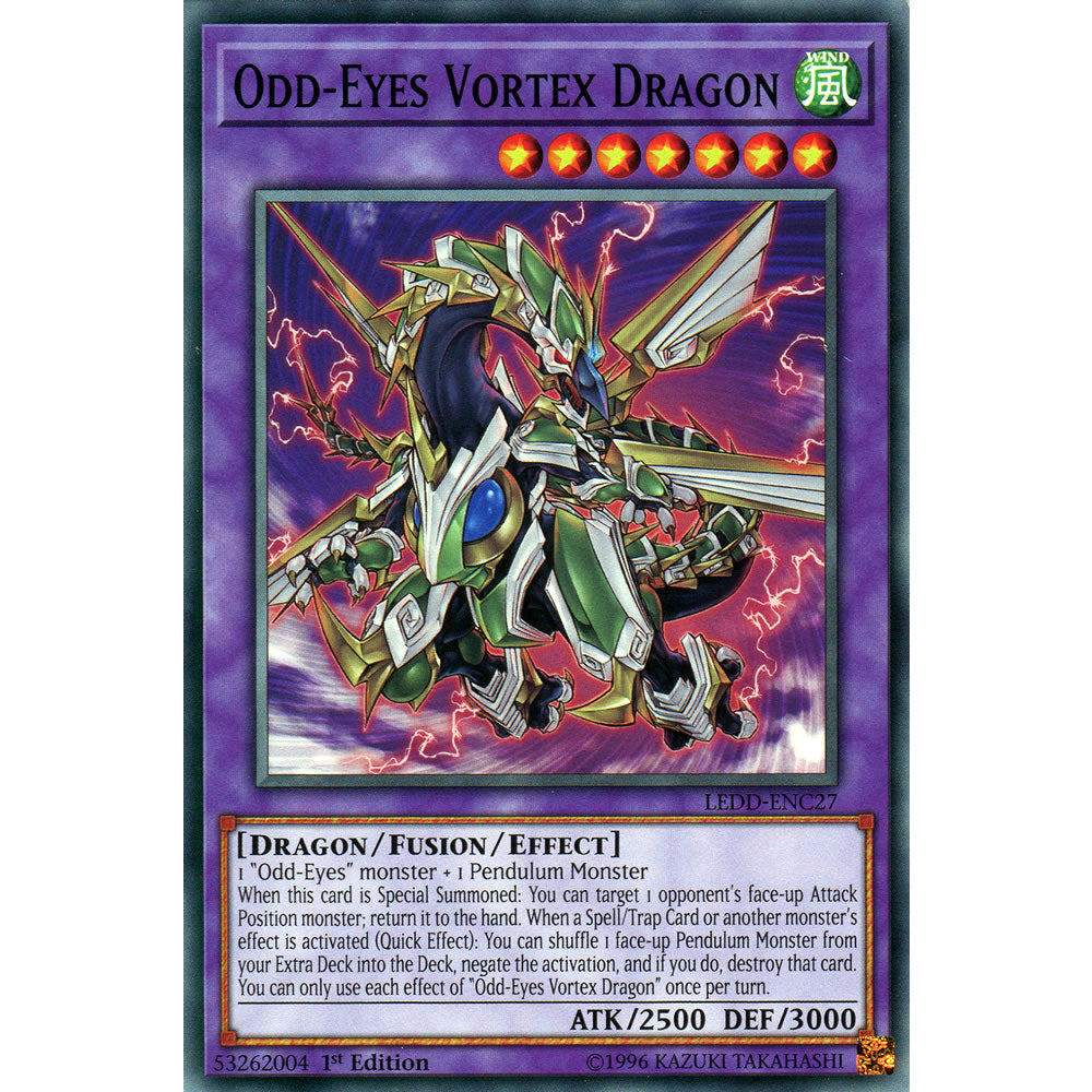 Odd-Eyes Vortex Dragon LEDD-ENC27 Yu-Gi-Oh! Card from the Legendary Dragon Decks Set