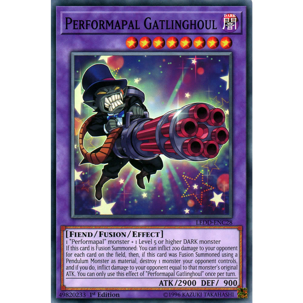 Performapal Gatlinghoul LEDD-ENC28 Yu-Gi-Oh! Card from the Legendary Dragon Decks Set