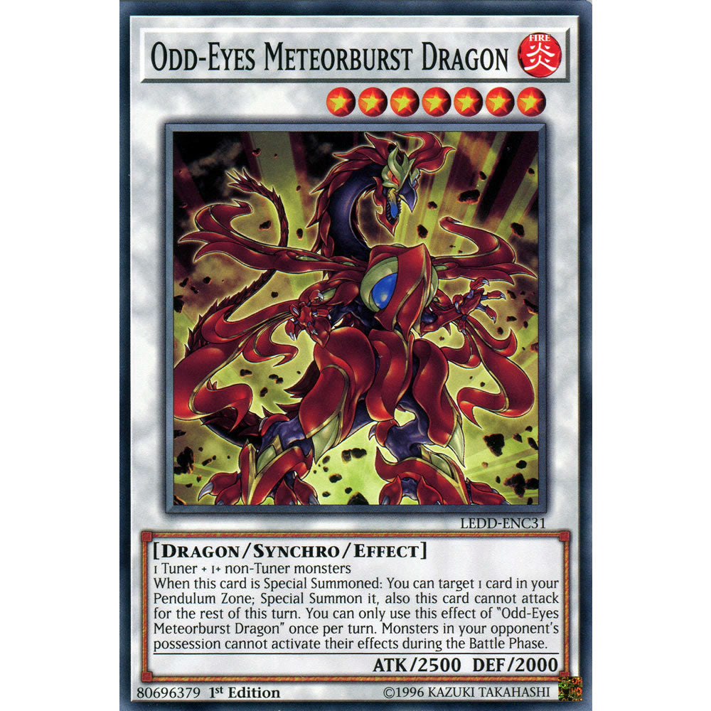 Odd-Eyes Meteorburst Dragon LEDD-ENC31 Yu-Gi-Oh! Card from the Legendary Dragon Decks Set