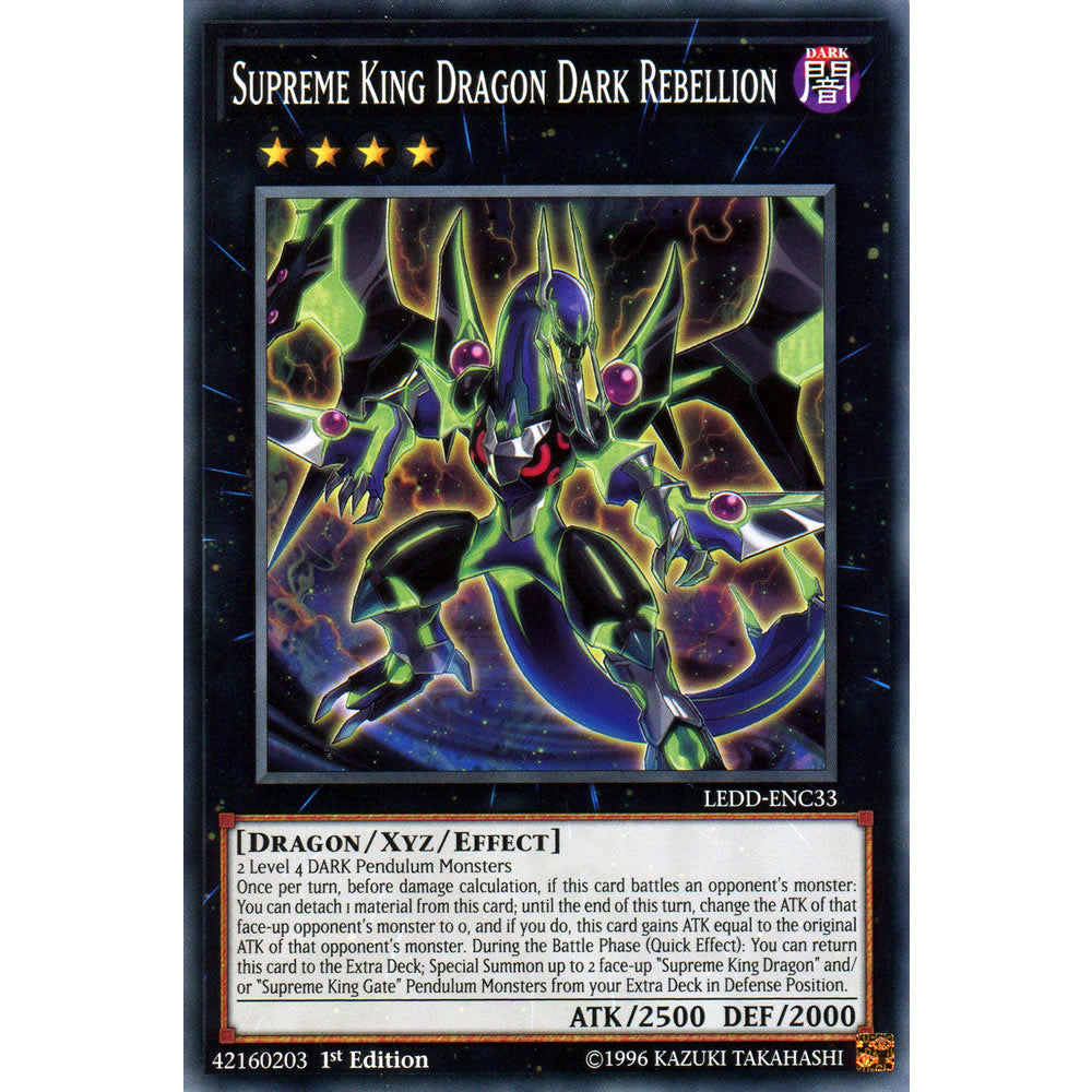 Supreme King Dragon Dark Rebellion LEDD-ENC33 Yu-Gi-Oh! Card from the Legendary Dragon Decks Set