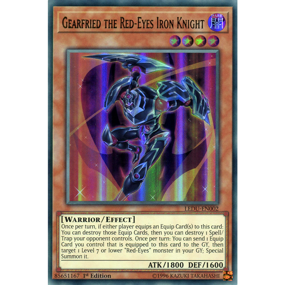 Gearfried the Red-Eyes Iron Knight LEDU-EN002 Yu-Gi-Oh! Card from the Legendary Duelists Set