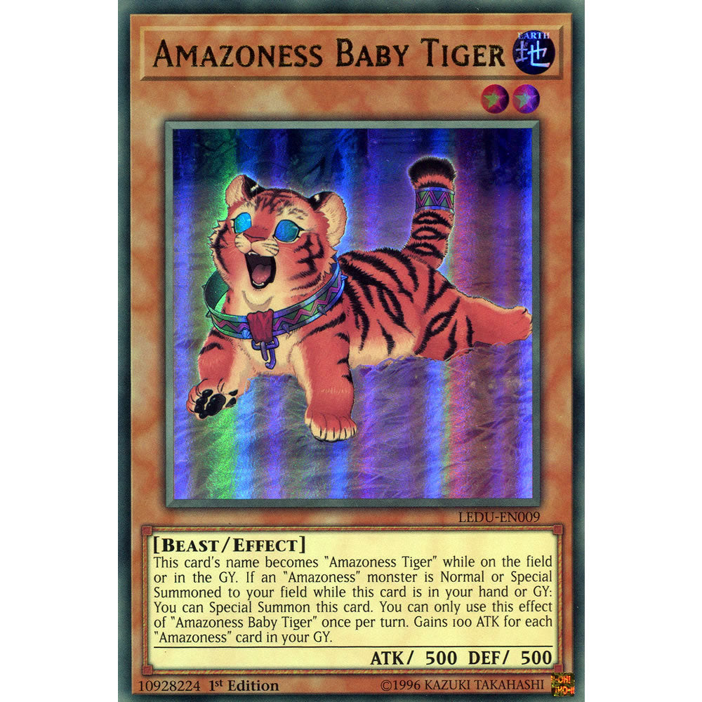 Amazoness Baby Tiger LEDU-EN009 Yu-Gi-Oh! Card from the Legendary Duelists Set