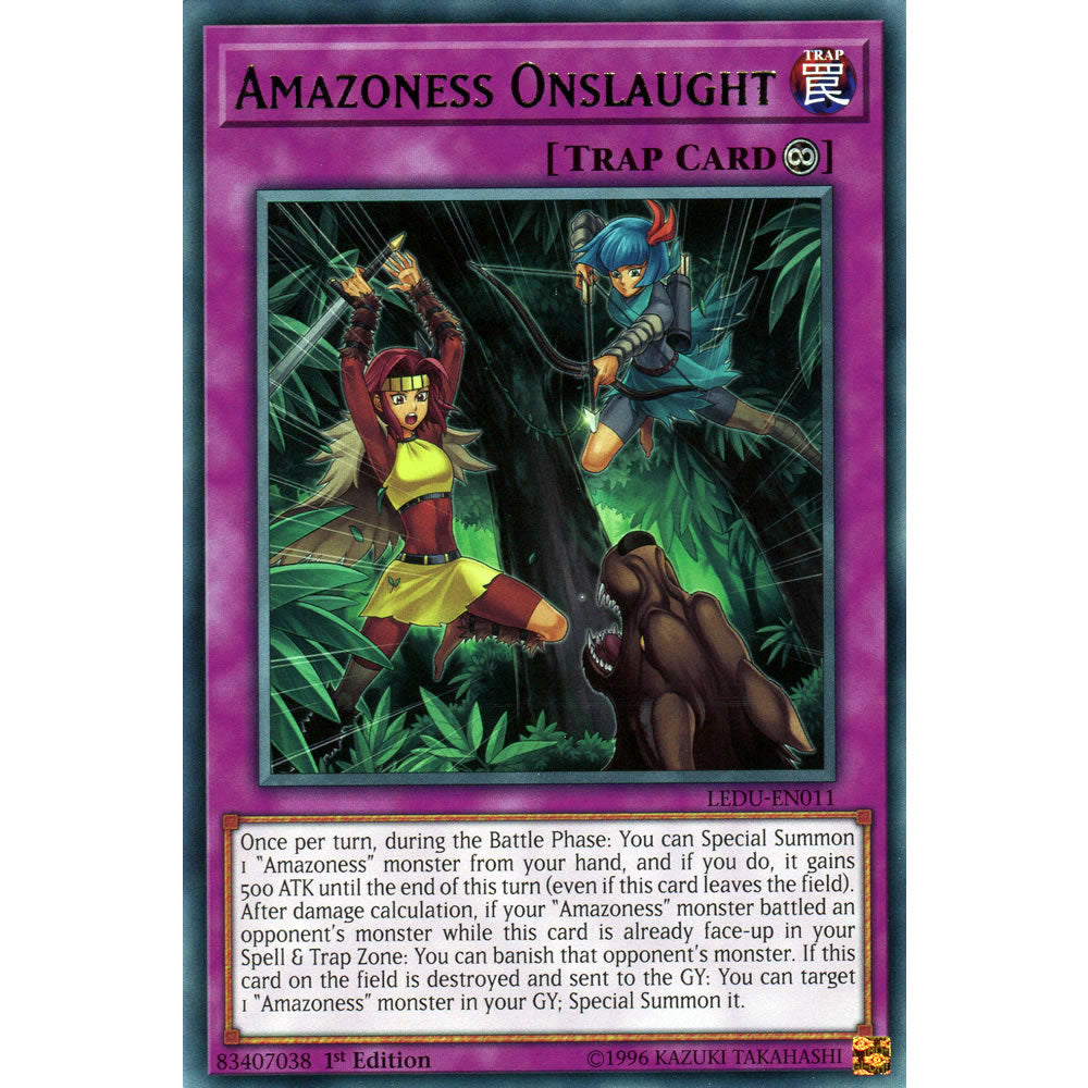 Amazoness Onslaught LEDU-EN011 Yu-Gi-Oh! Card from the Legendary Duelists Set