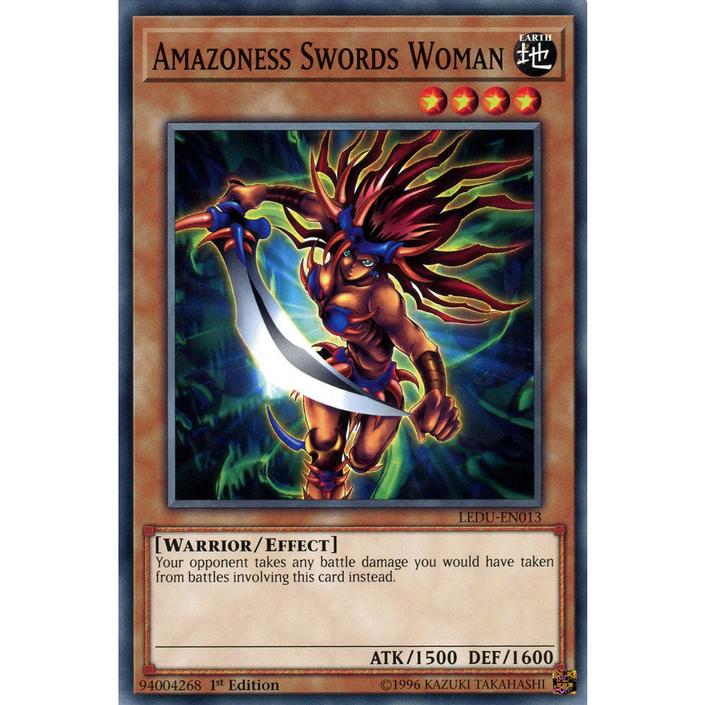Amazoness Swords Woman LEDU-EN013 Yu-Gi-Oh! Card from the Legendary Duelists Set