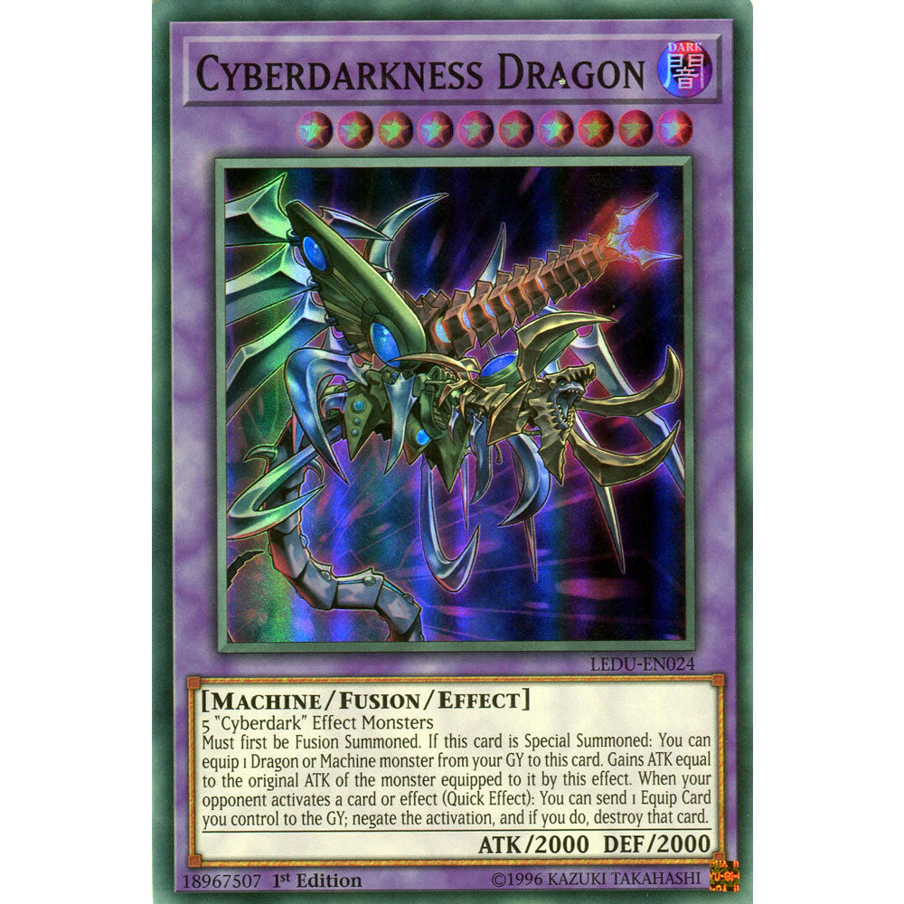 Cyberdarkness Dragon LEDU-EN024 Yu-Gi-Oh! Card from the Legendary Duelists Set