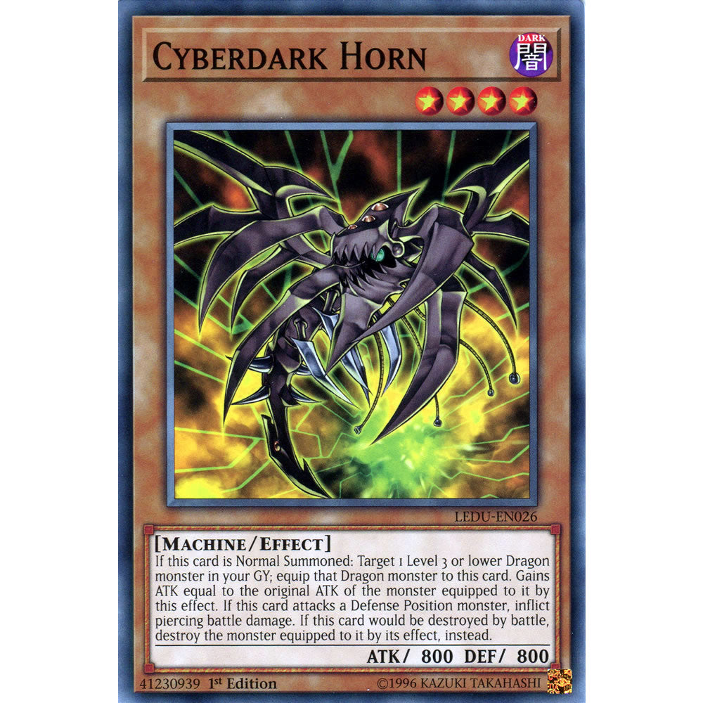 Cyberdark Horn LEDU-EN026 Yu-Gi-Oh! Card from the Legendary Duelists Set