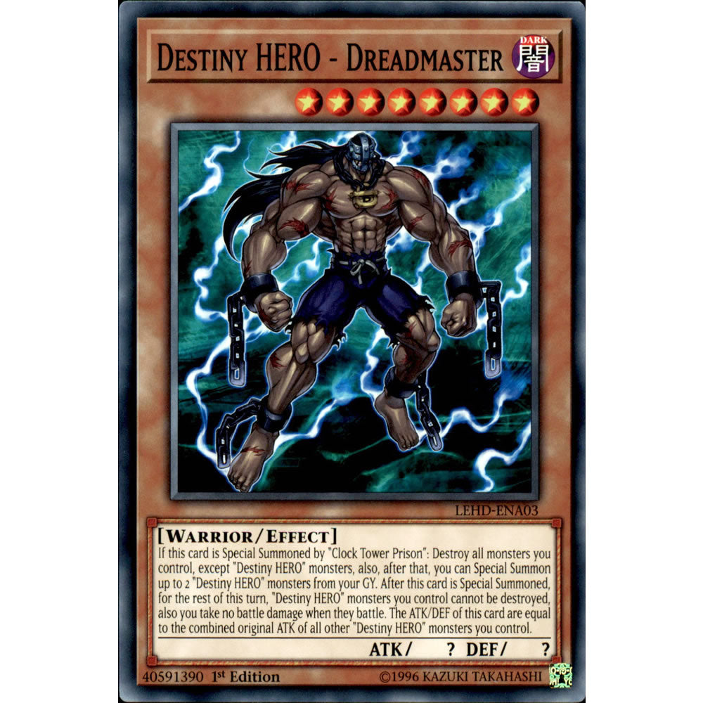 Destiny HERO - Dreadmaster LEHD-ENA03 Yu-Gi-Oh! Card from the Legendary Hero Decks Set