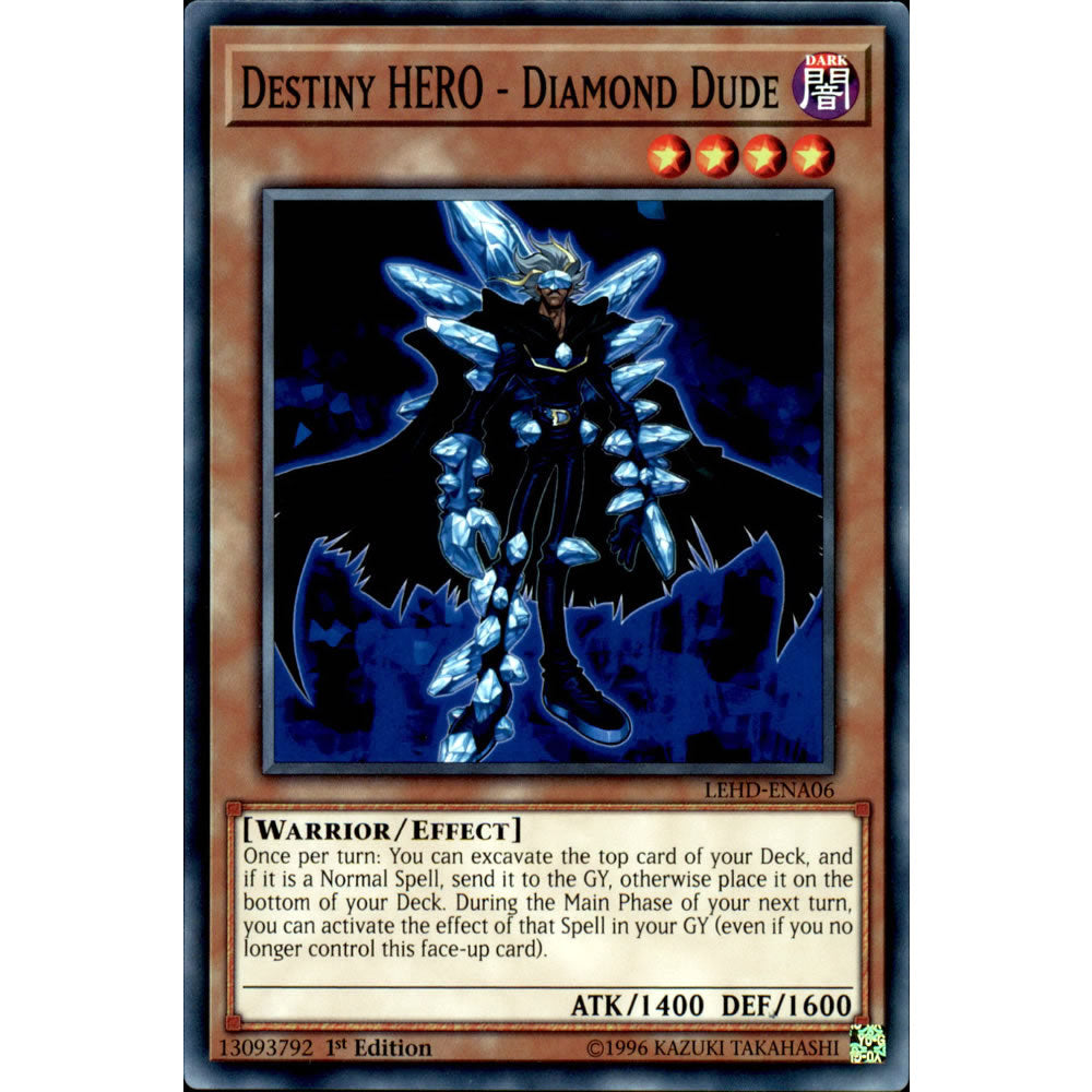 Destiny HERO - Diamond Dude LEHD-ENA06 Yu-Gi-Oh! Card from the Legendary Hero Decks Set
