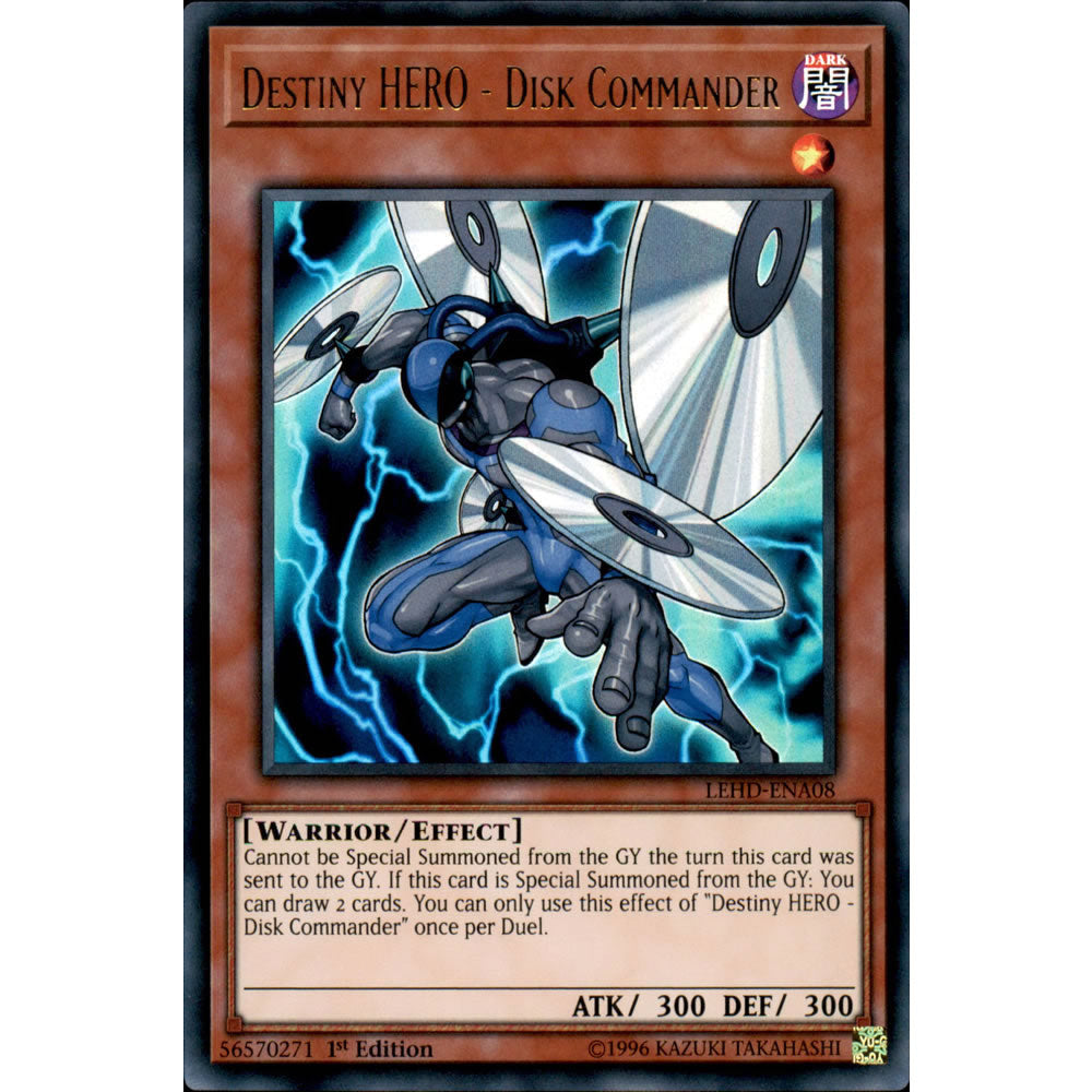 Destiny HERO - Disk Commander LEHD-ENA08 Yu-Gi-Oh! Card from the Legendary Hero Decks Set