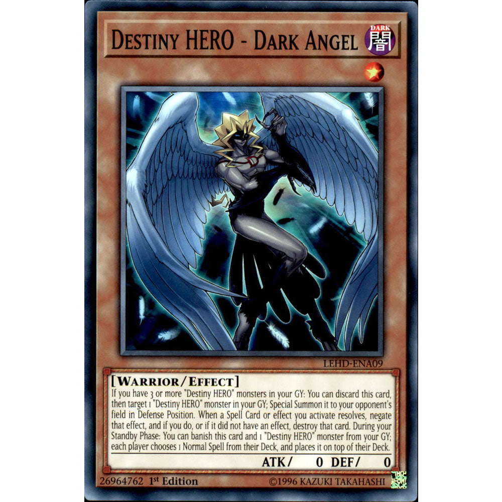 Destiny HERO - Dark Angel LEHD-ENA09 Yu-Gi-Oh! Card from the Legendary Hero Decks Set