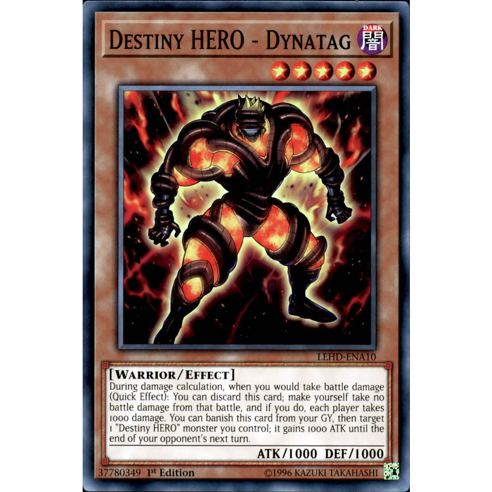 Destiny HERO - Dynatag LEHD-ENA10 Yu-Gi-Oh! Card from the Legendary Hero Decks Set
