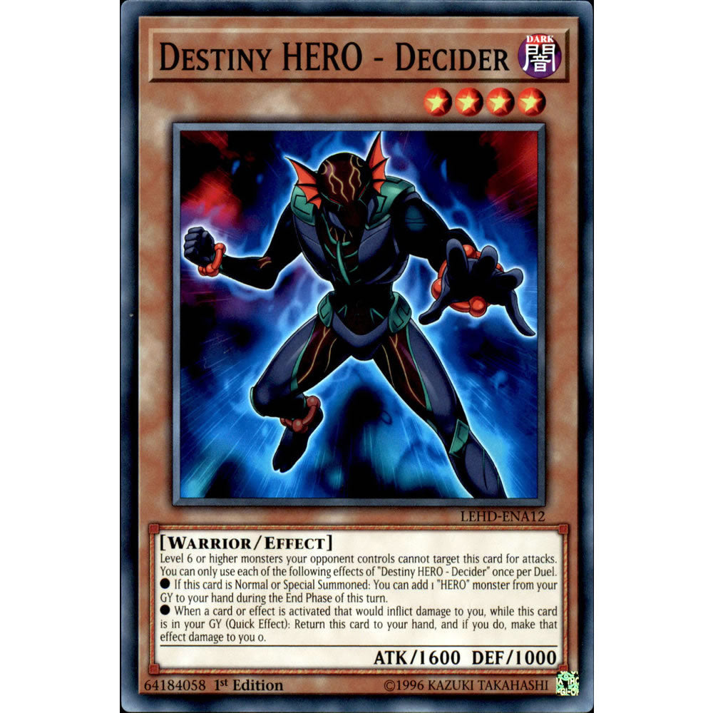 Destiny HERO - Decider LEHD-ENA12 Yu-Gi-Oh! Card from the Legendary Hero Decks Set
