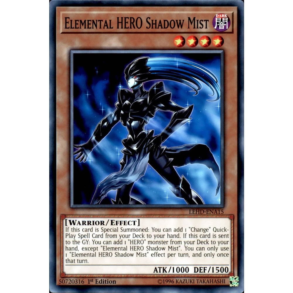 Elemental HERO Shadow Mist LEHD-ENA15 Yu-Gi-Oh! Card from the Legendary Hero Decks Set