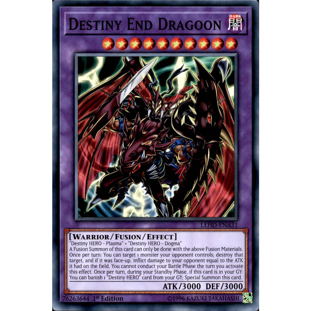 Destiny End Dragoon LEHD-ENA31 Yu-Gi-Oh! Card from the Legendary Hero Decks Set