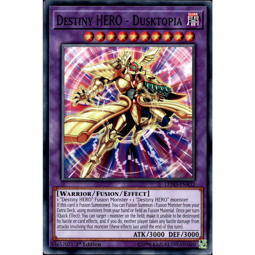 Destiny HERO - Dusktopia LEHD-ENA32 Yu-Gi-Oh! Card from the Legendary Hero Decks Set