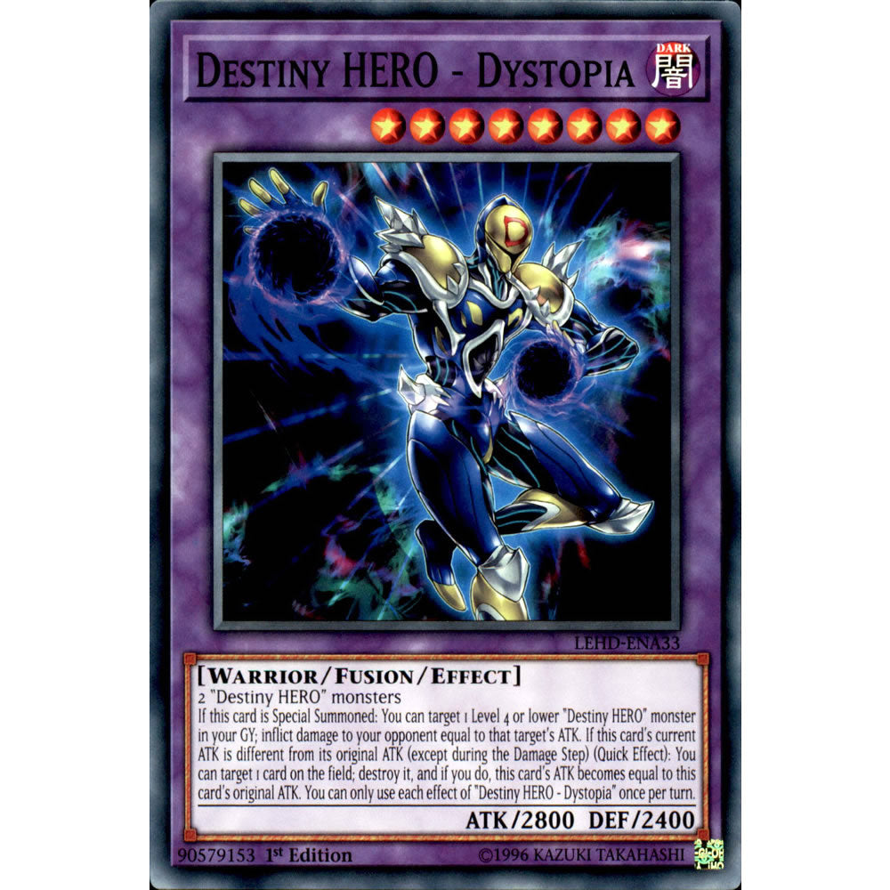 Destiny HERO - Dystopia LEHD-ENA33 Yu-Gi-Oh! Card from the Legendary Hero Decks Set
