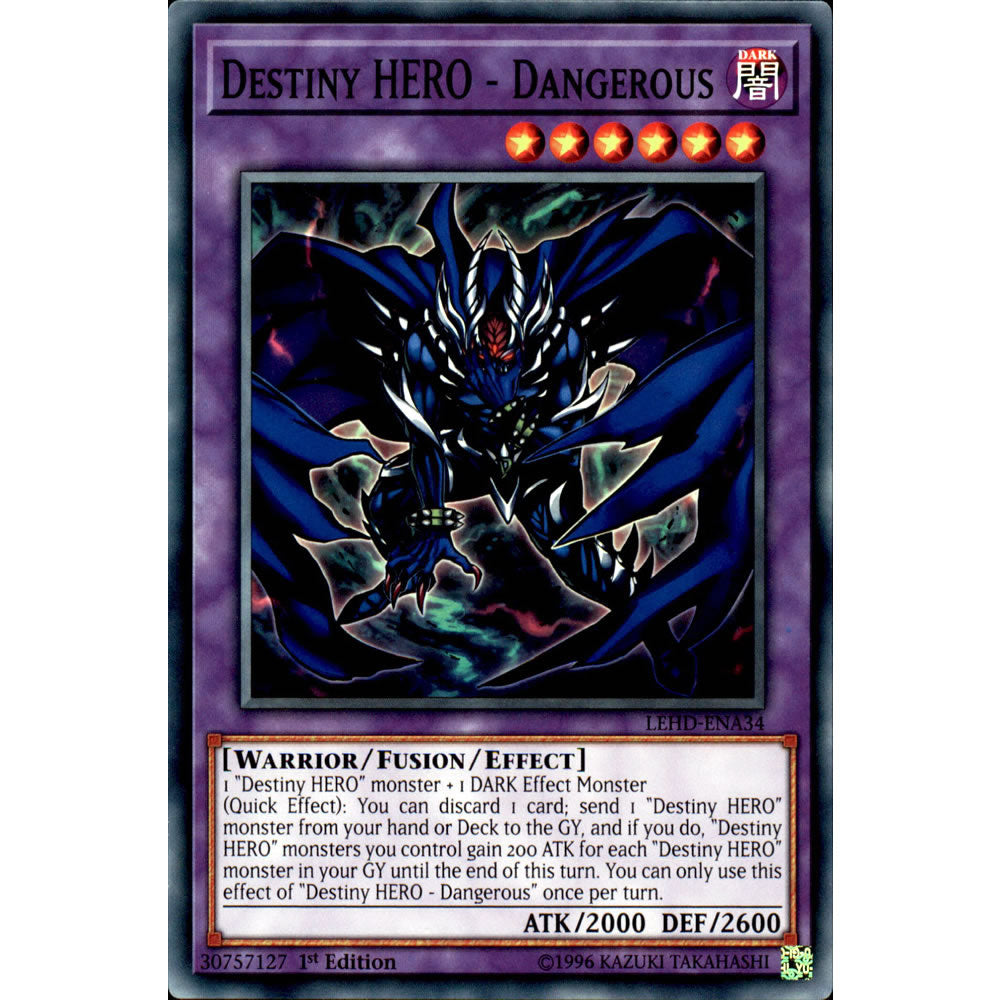 Destiny HERO - Dangerous LEHD-ENA34 Yu-Gi-Oh! Card from the Legendary Hero Decks Set
