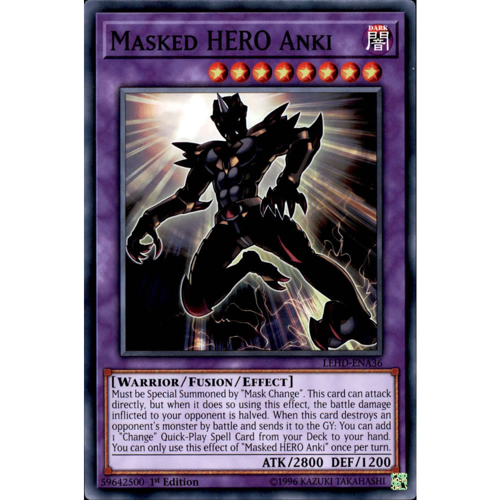 Masked HERO Anki LEHD-ENA36 Yu-Gi-Oh! Card from the Legendary Hero Decks Set