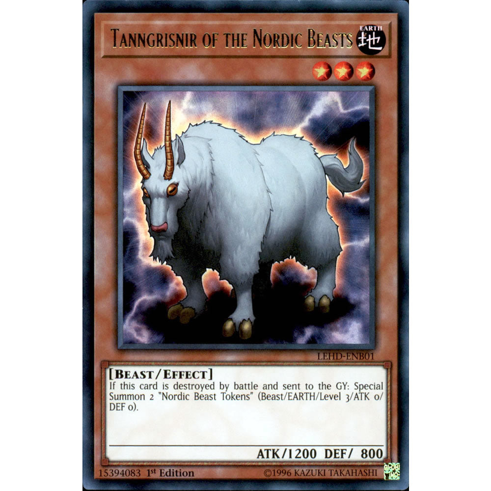 Tanngrisnir of the Nordic Beasts LEHD-ENB01 Yu-Gi-Oh! Card from the Legendary Hero Decks Set