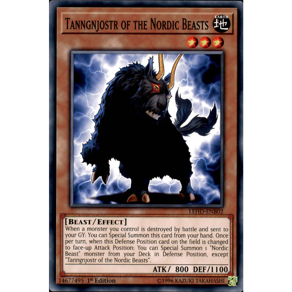 Tanngnjostr of the Nordic Beasts LEHD-ENB02 Yu-Gi-Oh! Card from the Legendary Hero Decks Set