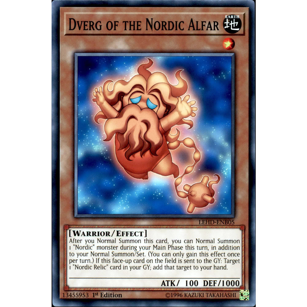 Dverg of the Nordic Alfar LEHD-ENB05 Yu-Gi-Oh! Card from the Legendary Hero Decks Set