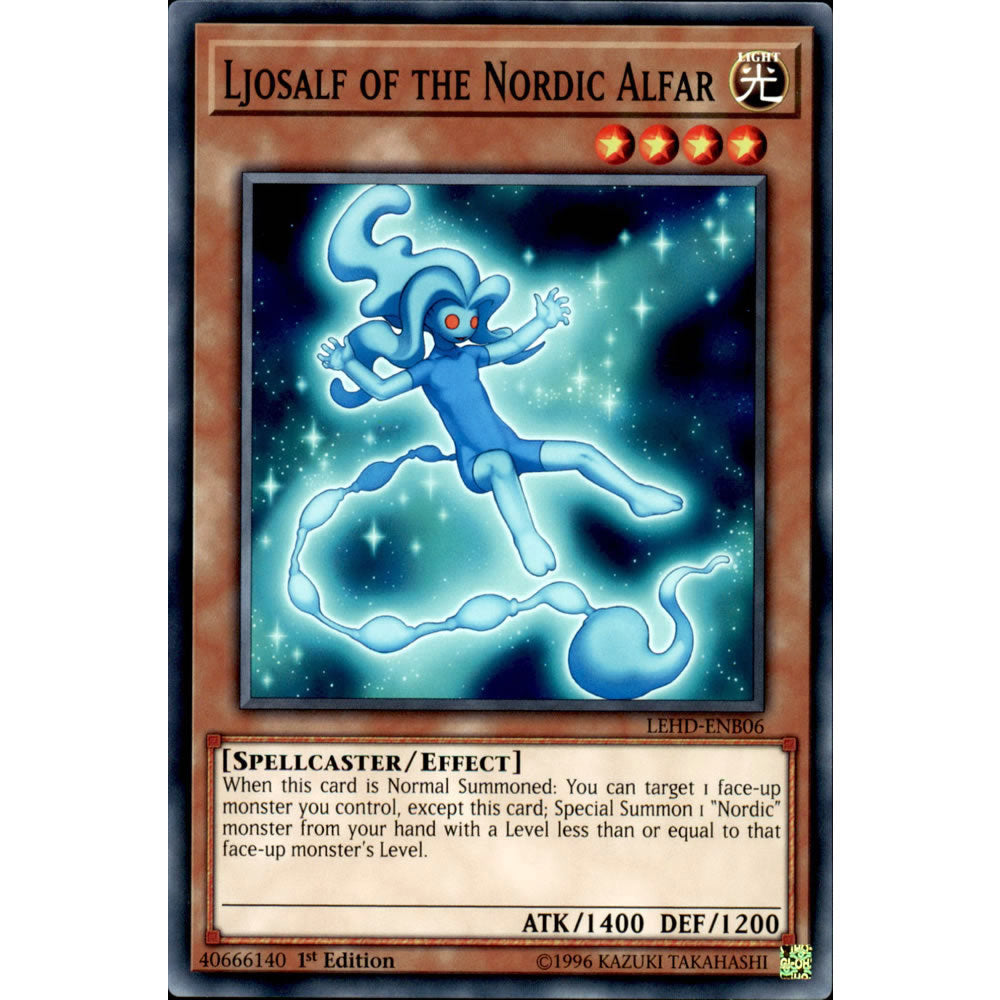 Ljosalf of the Nordic Alfar LEHD-ENB06 Yu-Gi-Oh! Card from the Legendary Hero Decks Set