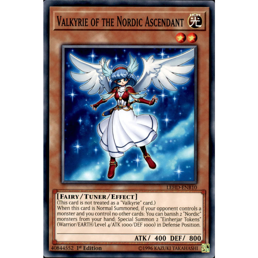 Valkyrie of the Nordic Ascendant LEHD-ENB10 Yu-Gi-Oh! Card from the Legendary Hero Decks Set