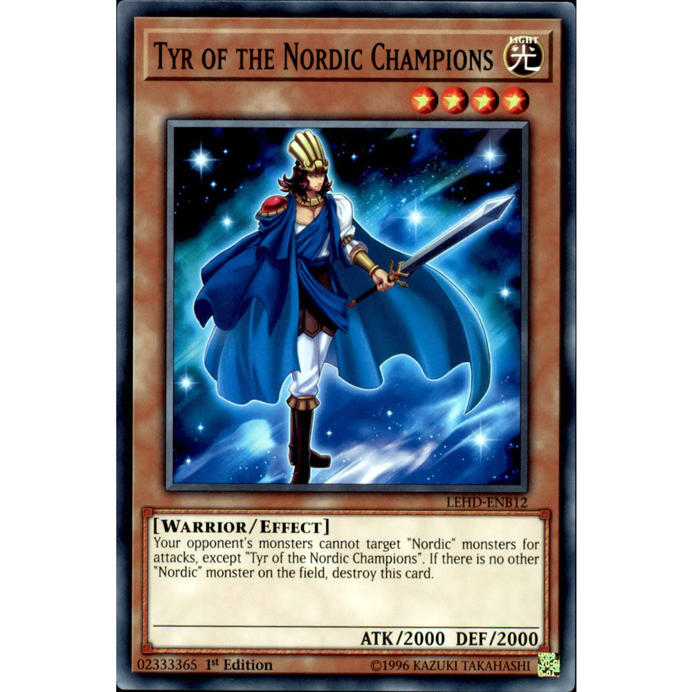 Tyr of the Nordic Champions LEHD-ENB12 Yu-Gi-Oh! Card from the Legendary Hero Decks Set