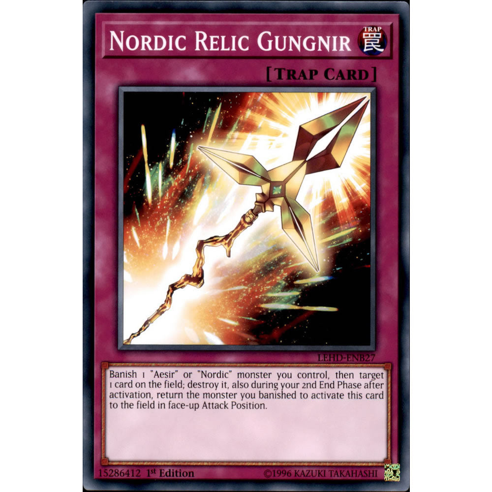 Nordic Relic Gungnir LEHD-ENB27 Yu-Gi-Oh! Card from the Legendary Hero Decks Set
