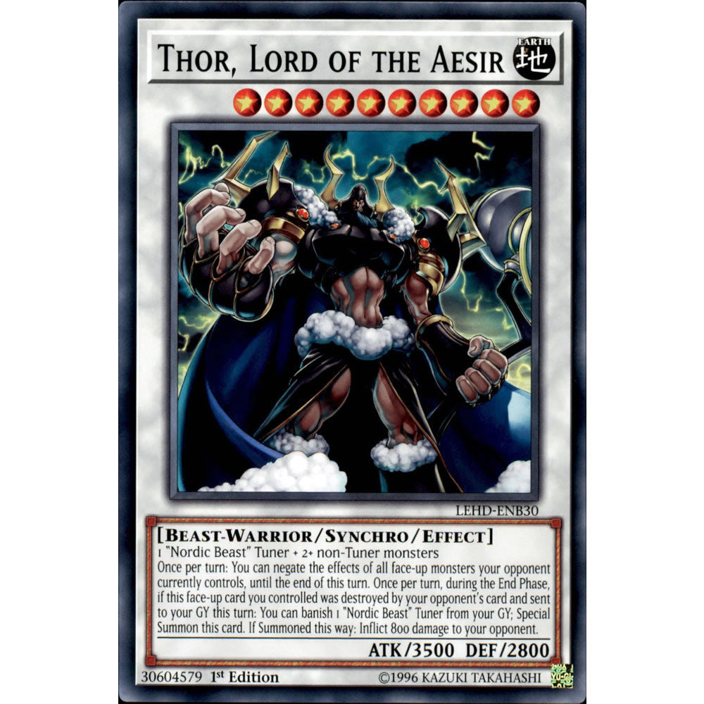 Thor, Lord Of The Aesir LEHD-ENB30 Yu-Gi-Oh! Card from the Legendary Hero Decks Set