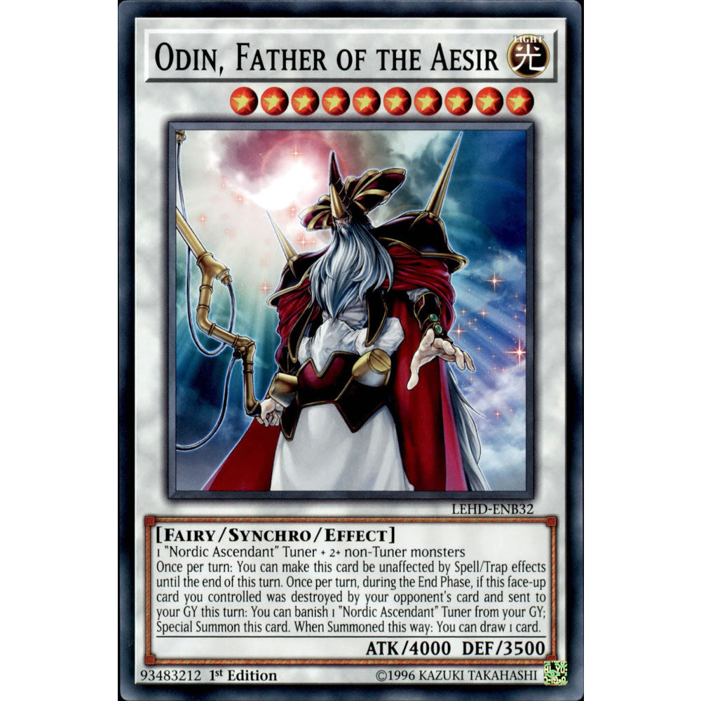 Odin, Father Of The Aesir LEHD-ENB32 Yu-Gi-Oh! Card from the Legendary Hero Decks Set