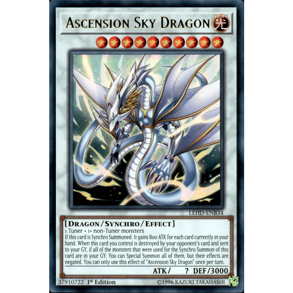 Ascension Sky Dragon LEHD-ENB34 Yu-Gi-Oh! Card from the Legendary Hero Decks Set