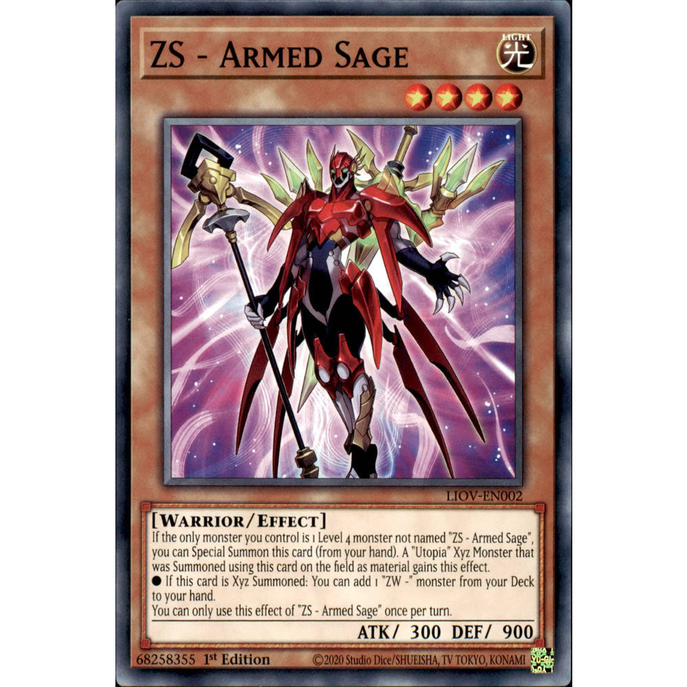 ZS - Armed Sage LIOV-EN002 Yu-Gi-Oh! Card from the Lightning Overdrive Set