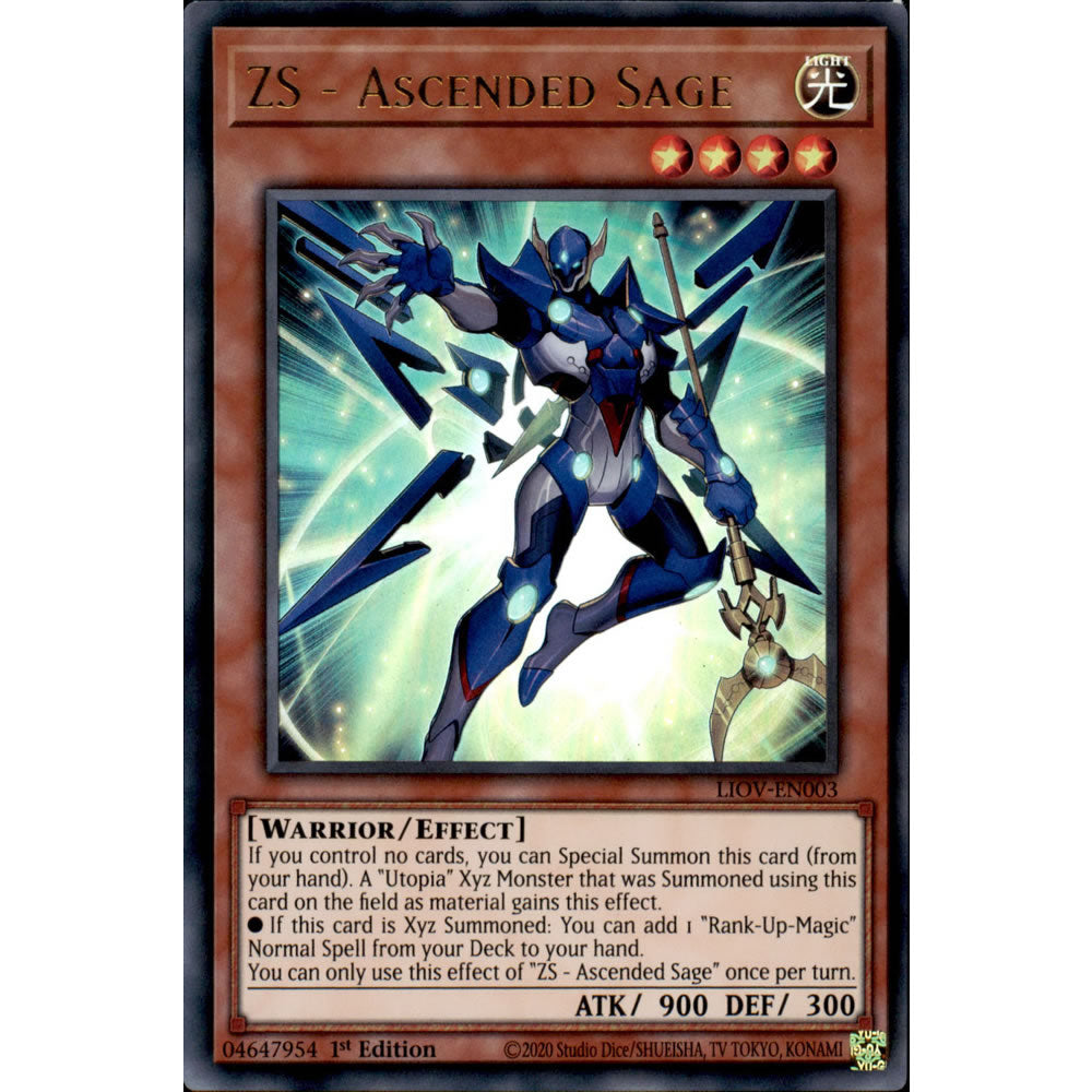 ZS - Ascended Sage LIOV-EN003 Yu-Gi-Oh! Card from the Lightning Overdrive Set