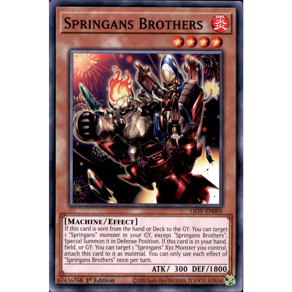Springans Brothers LIOV-EN005 Yu-Gi-Oh! Card from the Lightning Overdrive Set