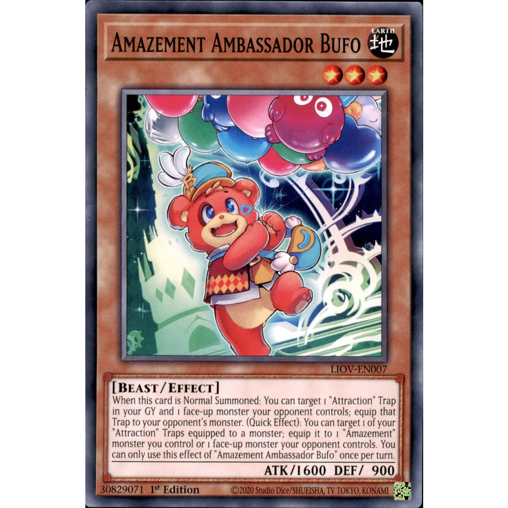 Amazement Ambassador Bufo LIOV-EN007 Yu-Gi-Oh! Card from the Lightning Overdrive Set