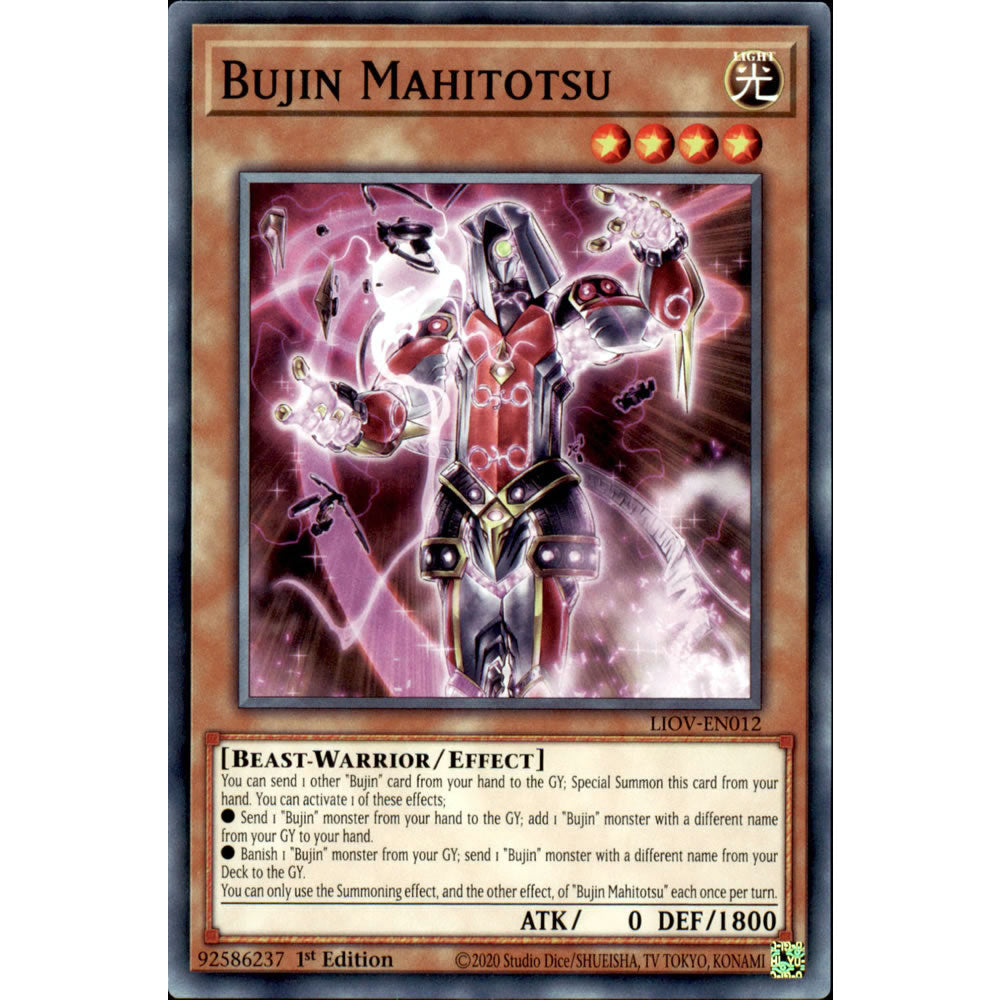 Bujin Mahitotsu LIOV-EN012 Yu-Gi-Oh! Card from the Lightning Overdrive Set