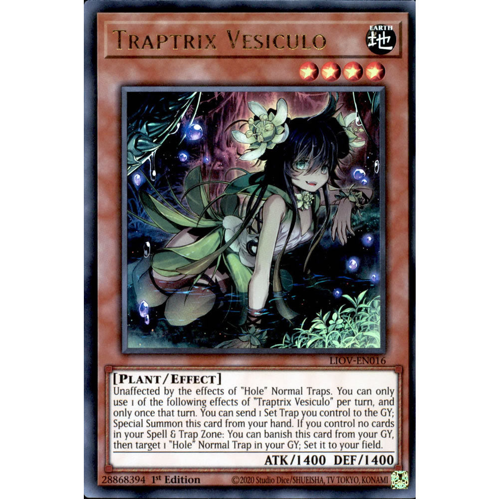 Traptrix Vesiculo LIOV-EN016 Yu-Gi-Oh! Card from the Lightning Overdrive Set