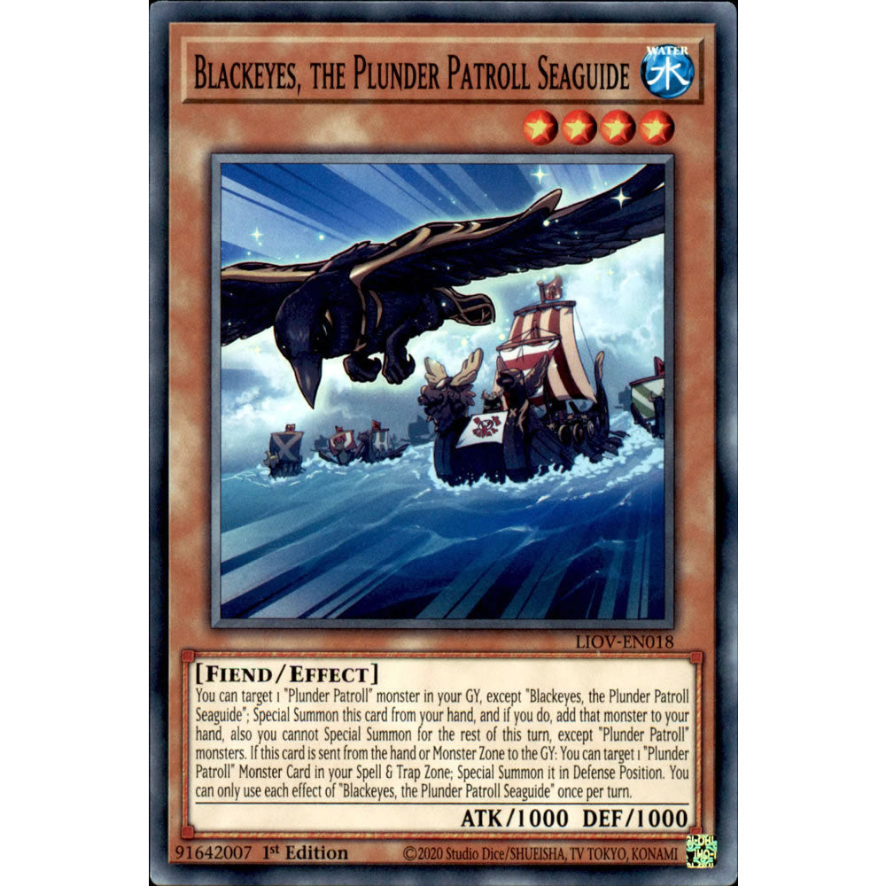 Blackeyes, the Plunder Patroll Seaguide LIOV-EN018 Yu-Gi-Oh! Card from the Lightning Overdrive Set