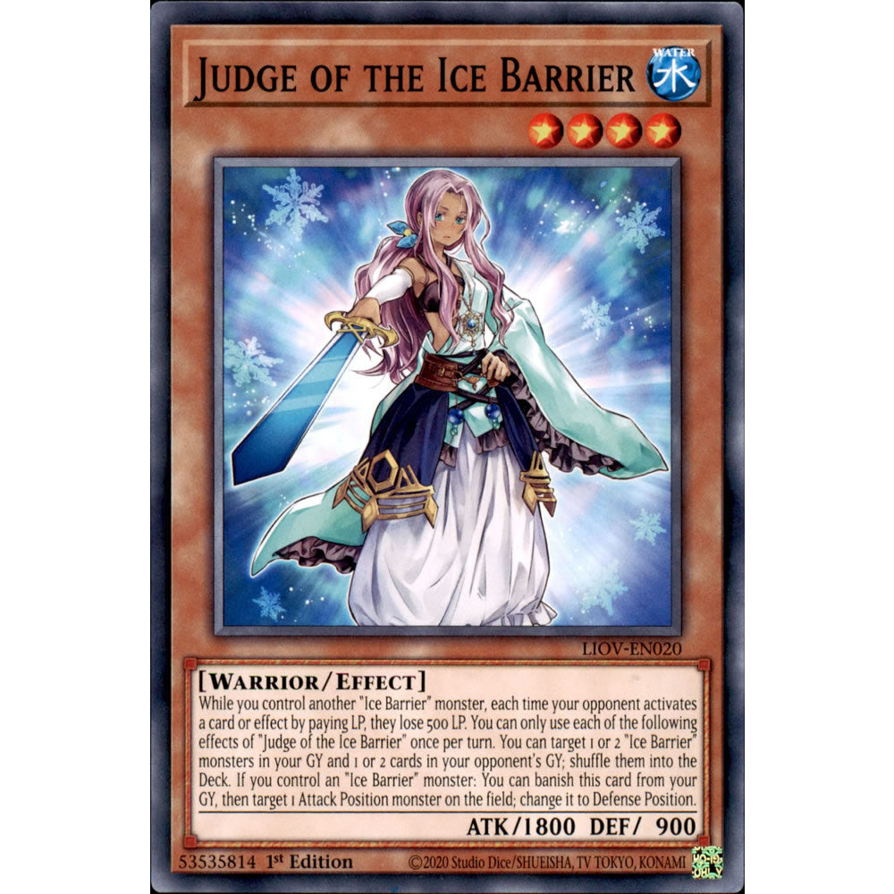 Judge of the Ice Barrier LIOV-EN020 Yu-Gi-Oh! Card from the Lightning Overdrive Set