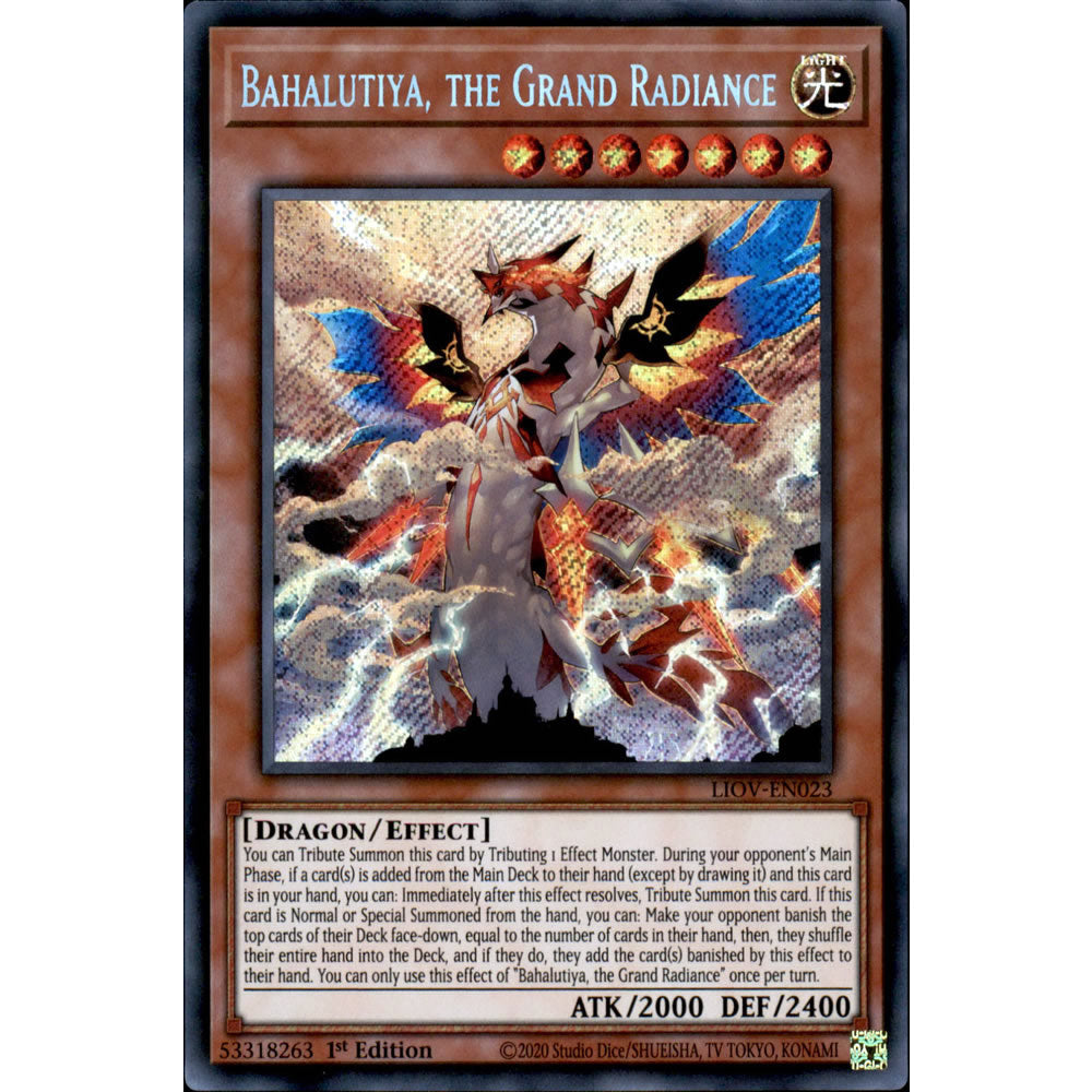 Bahalutiya, the Grand Radiance LIOV-EN023 Yu-Gi-Oh! Card from the Lightning Overdrive Set