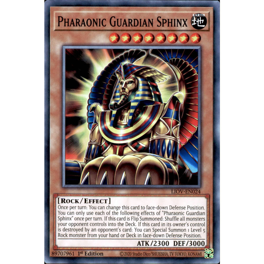 Pharaonic Guardian Sphinx LIOV-EN024 Yu-Gi-Oh! Card from the Lightning Overdrive Set