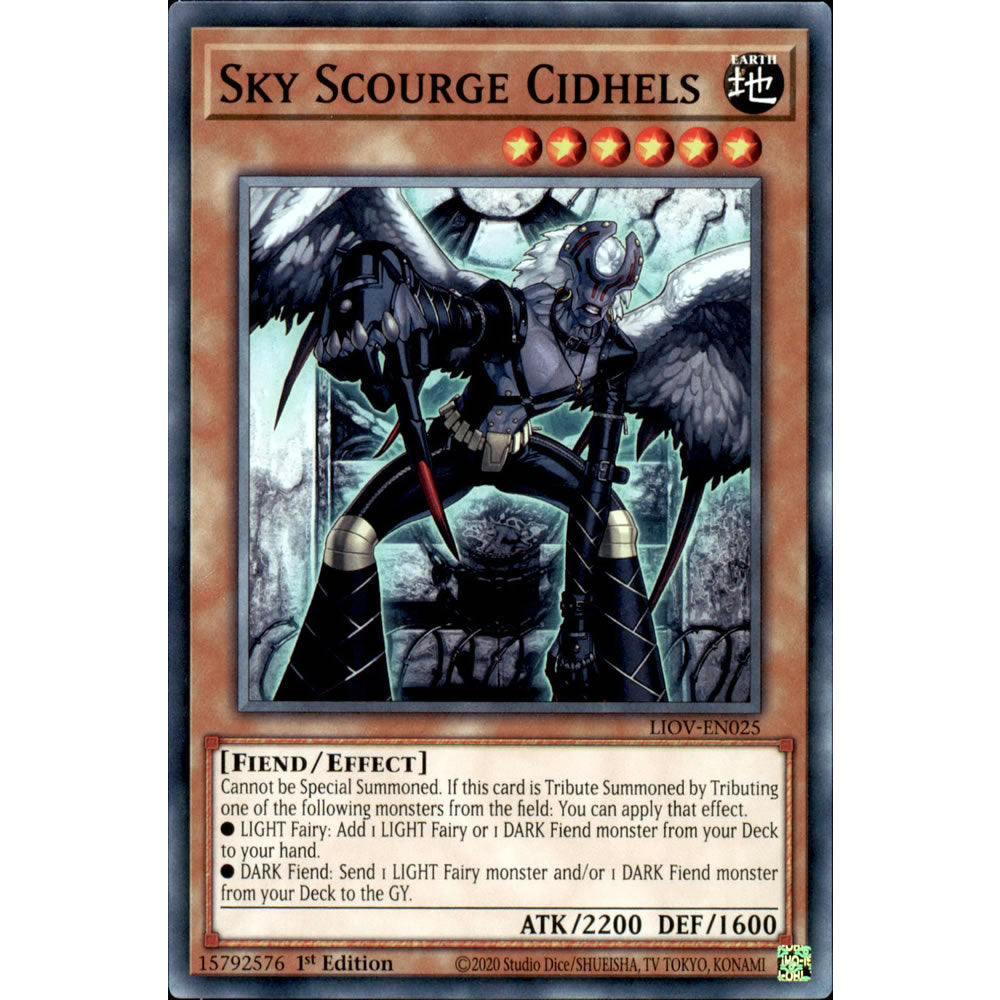 Sky Scourge Cidhels LIOV-EN025 Yu-Gi-Oh! Card from the Lightning Overdrive Set
