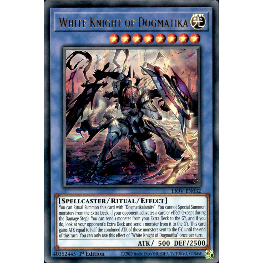 White Knight of Dogmatika LIOV-EN032 Yu-Gi-Oh! Card from the Lightning Overdrive Set
