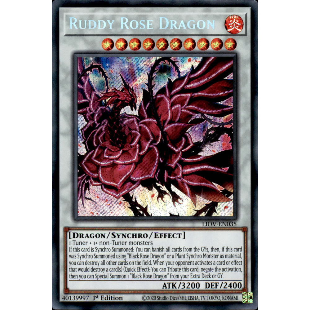 Ruddy Rose Dragon LIOV-EN035 Yu-Gi-Oh! Card from the Lightning Overdrive Set