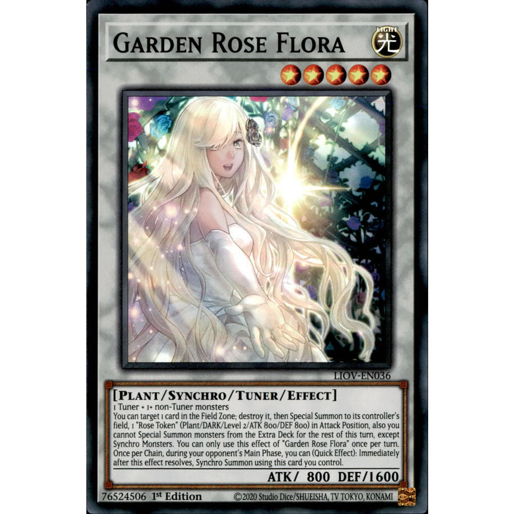 Garden Rose Flora LIOV-EN036 Yu-Gi-Oh! Card from the Lightning Overdrive Set